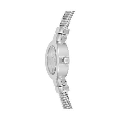 Side view of MICHAEL KORS Mod. GRAMERCY lady's wristwatch with a 22 mm case, shown with elegant silver detailing.