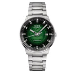 MIDO MOD. M021-407-11-411-03 silver watch with green dial and metal band