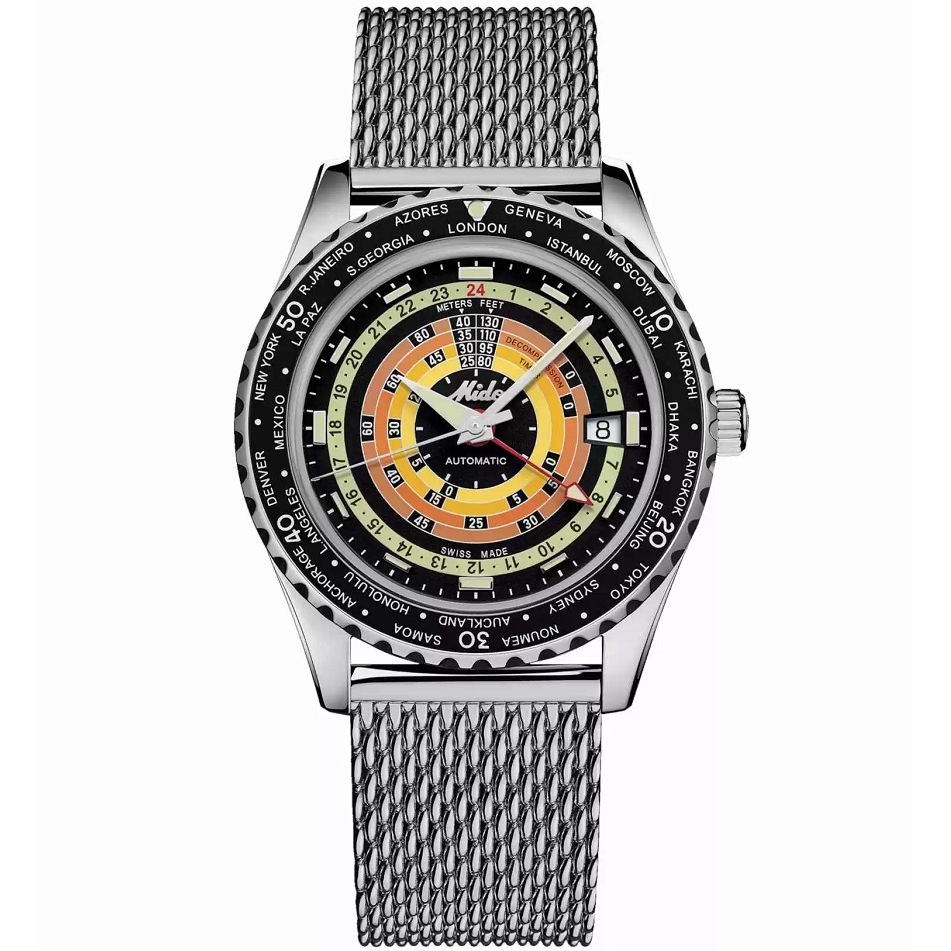 MIDO MOD. OCEAN STAR DECOMPRESSION WORLDTIMER WATCHES