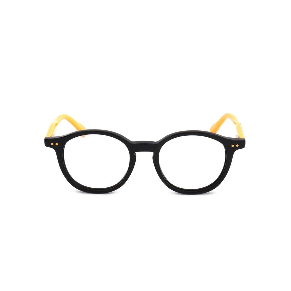 Black and yellow acetate optical frame, MINIONS MOD. MIN22022, round shape