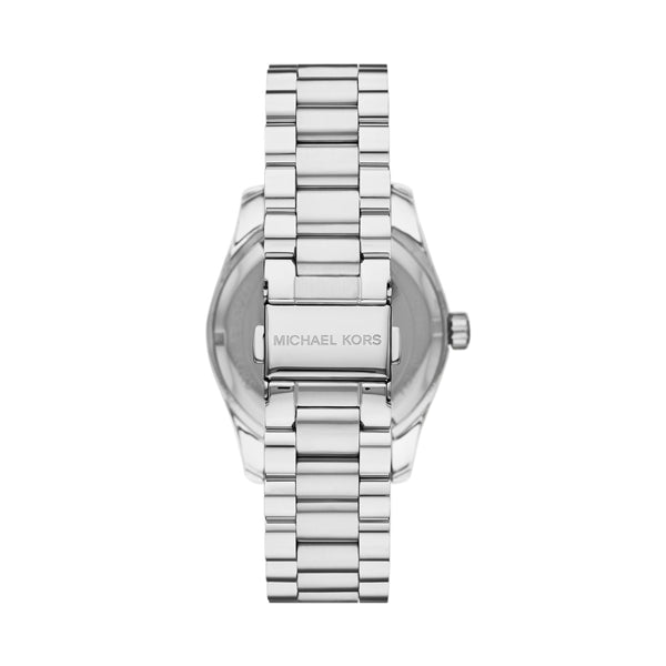 Back view of MICHAEL KORS Mod. LEXINGTON wristwatch with stainless steel bracelet.