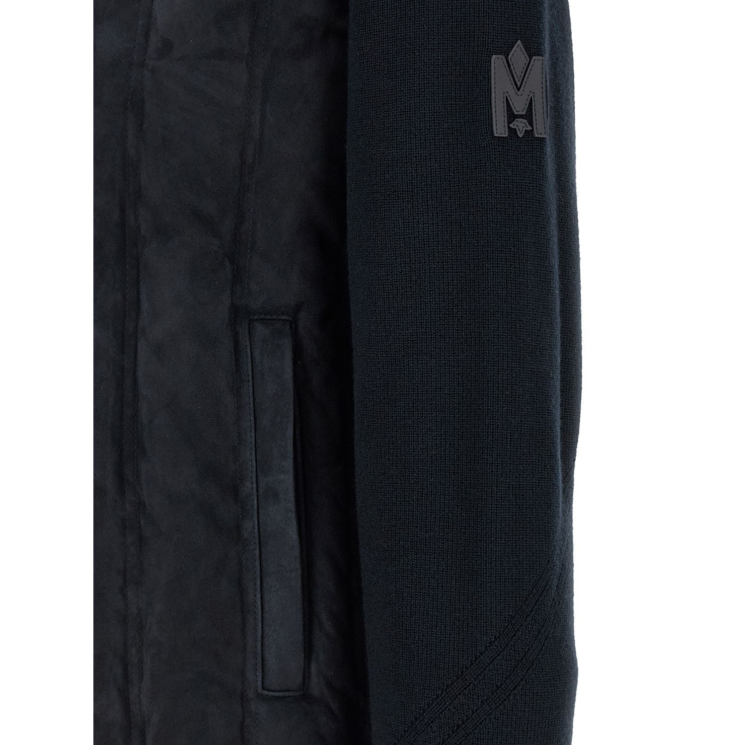 Mackage Blue Virgin Wool Full-Length Jacket