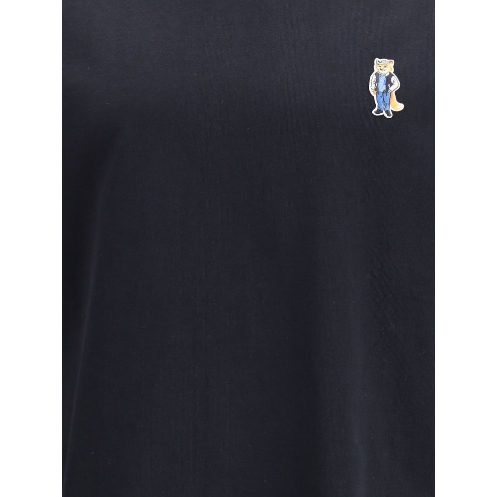 Maison Kitsuné Black Cotton T-Shirt