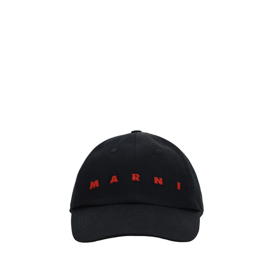 Marni Black Cotton Cap (Baseball Hat)