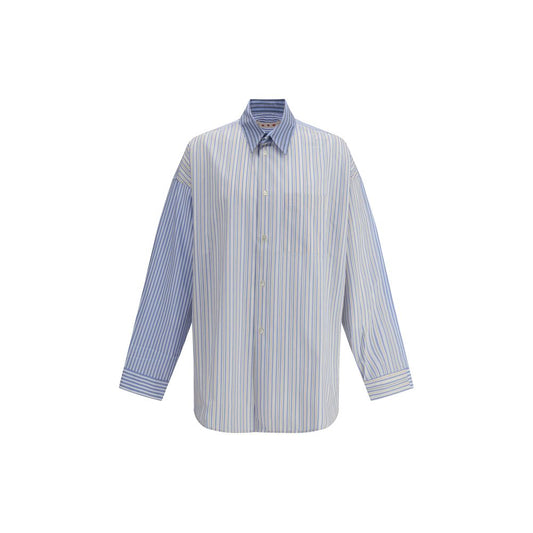 Marni Light Blue Cotton Pattern Shirt Marni