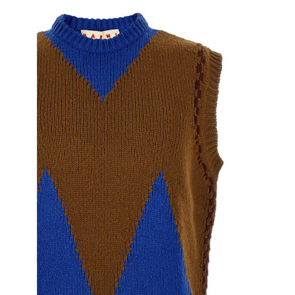 Marni Multicolor Wool Sleeveles Sweater