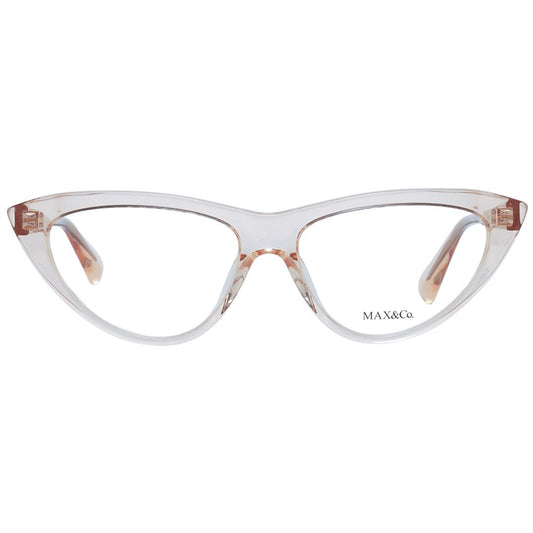 Max & Co Pink Women Glasses Frame, rose color cat eye, full-rim plastic, 54mm lenses width, accessory with branded case included.