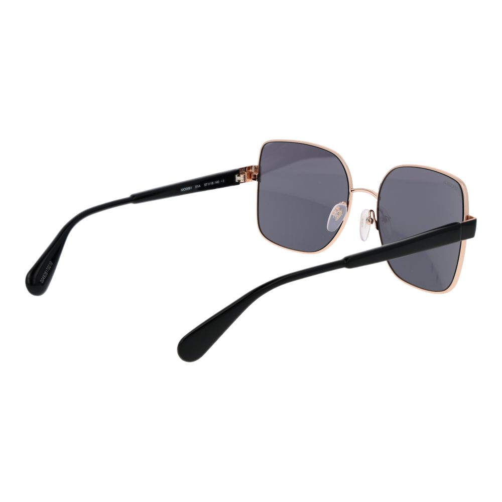 Max & Co Rose Gold Women Sunglass with grey lenses, full-rim metal frame, butterfly style, size 57-18-140, UVA & UVB protection.
