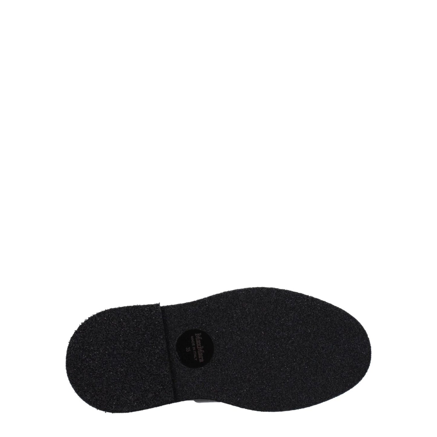 Sole view of Max Mara Black Leather Oxfords And Derbies showcasing rubber sole and casual style.