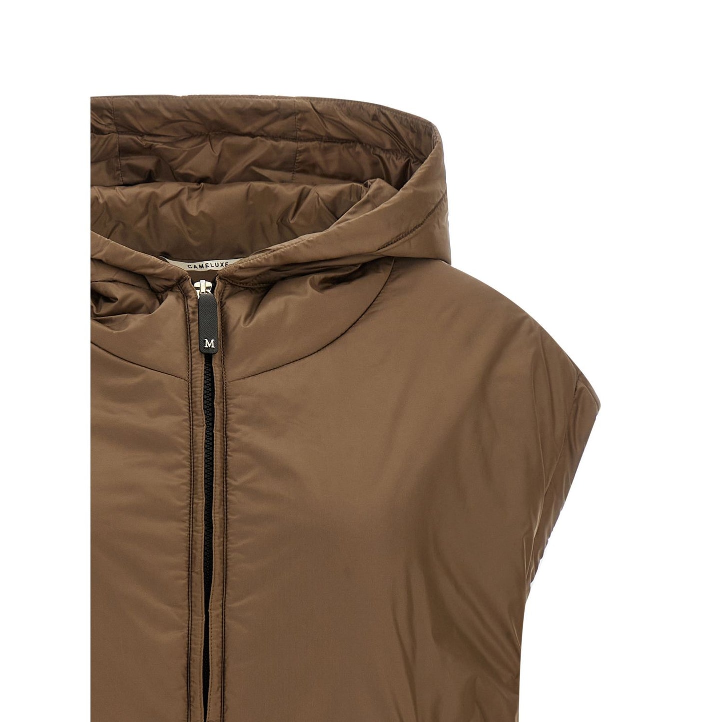 Max Mara Brown Polyester Sleeveless Jacket