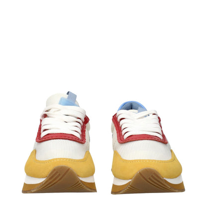 Max Mara White Fabric Low Top Sneakers