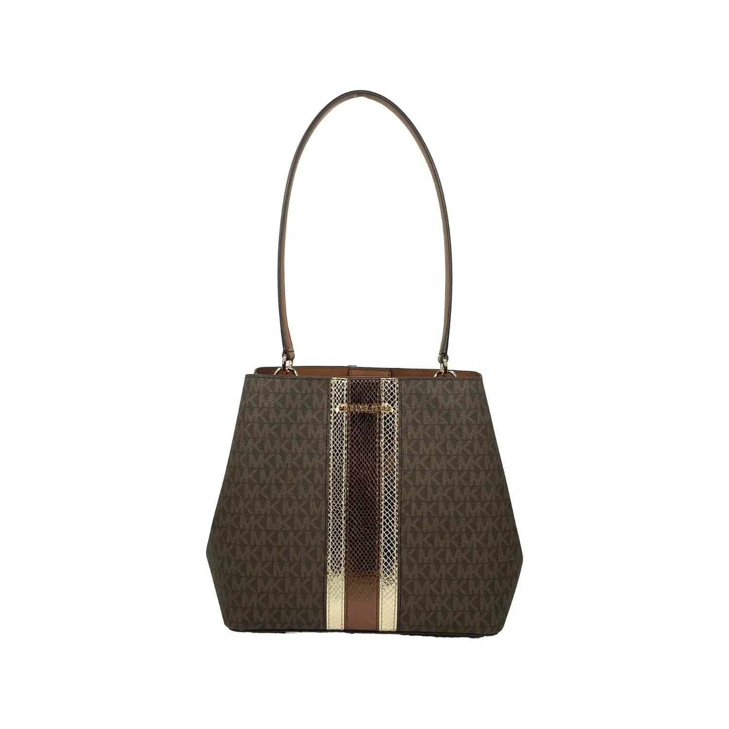 Front view with bag zipped and handles upright.
