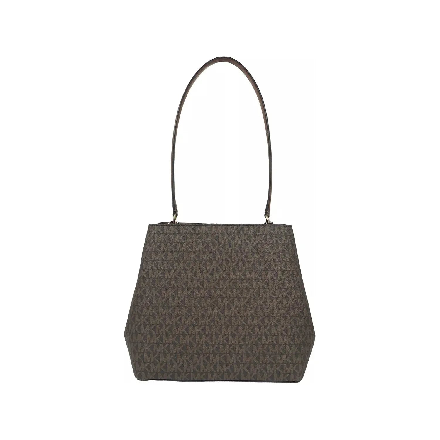 Front view with bag zipped and handles upright.