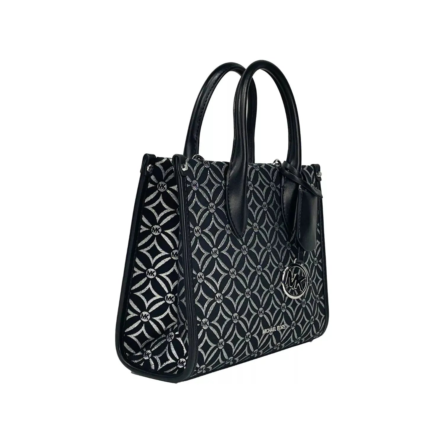 Front view with bag zipped and handles upright.