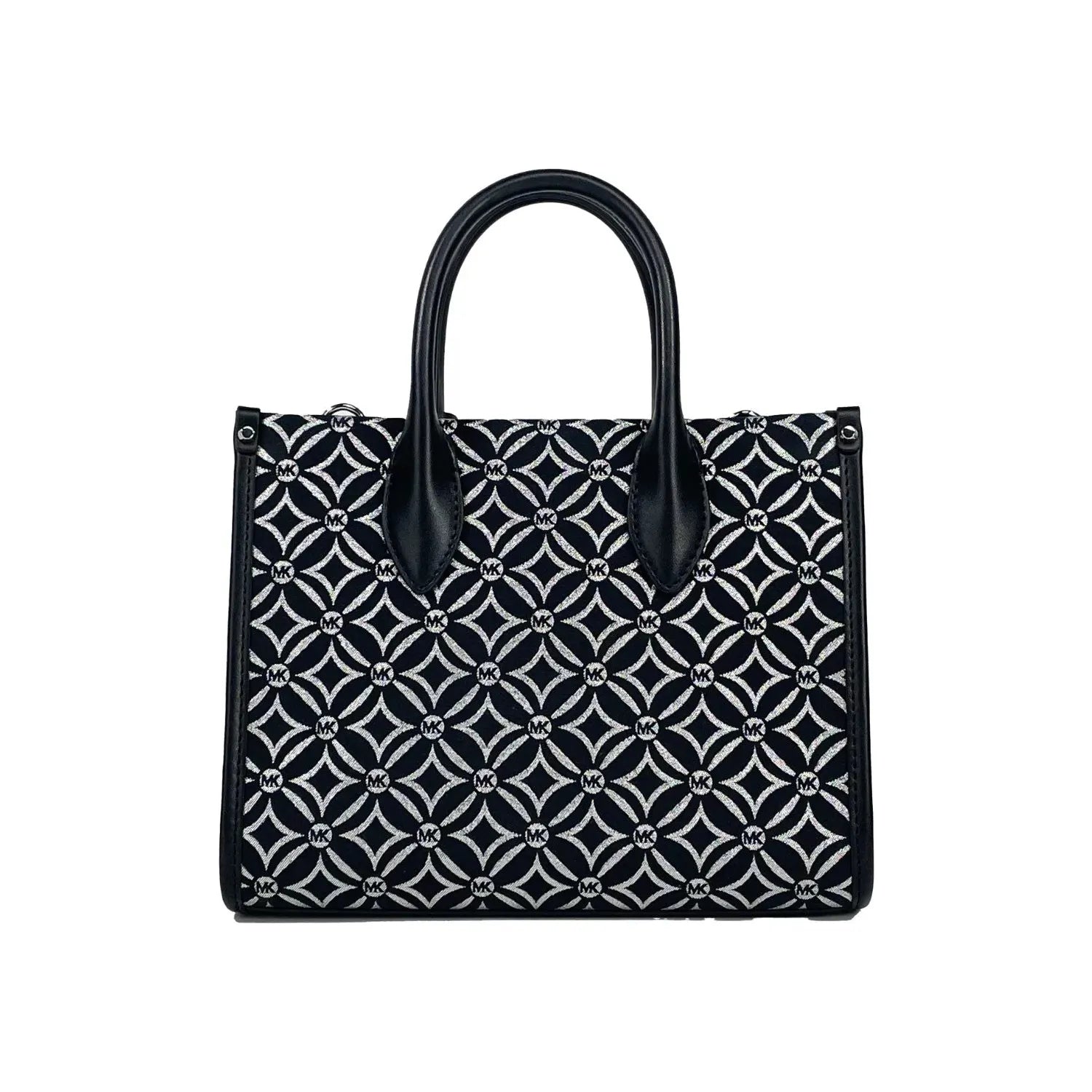 Front view with bag zipped and handles upright.