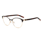 Missoni Brown Metal Frames with tortoise temples, lens size 55mm, bridge 16mm, temple 140mm, women's eyewear model MIS-0024-09Q.