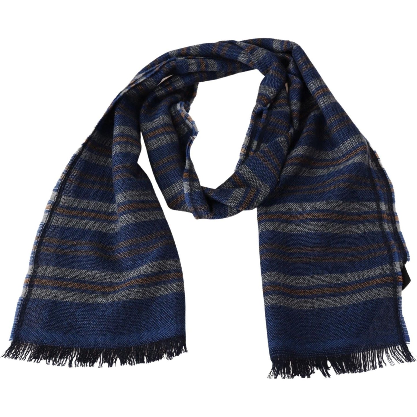 Missoni Multicolor Wool Striped Unisex Neck Wrap Shawl