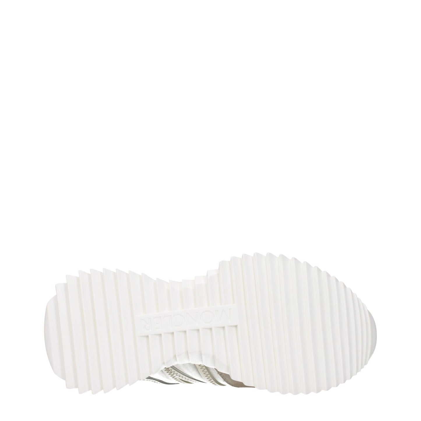 Sole of Moncler Beige Fabric Low Top Sneakers with rubber material and textured pattern