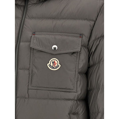 Moncler Gray Polyamide Full-Length Jacket