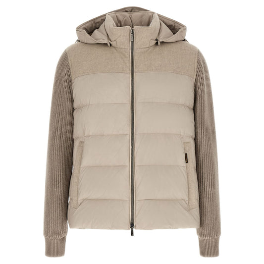 MooRER Beige Wool Full-Length Jacket