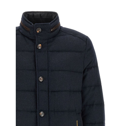 MooRER Blue Wool Full-Length Jacket