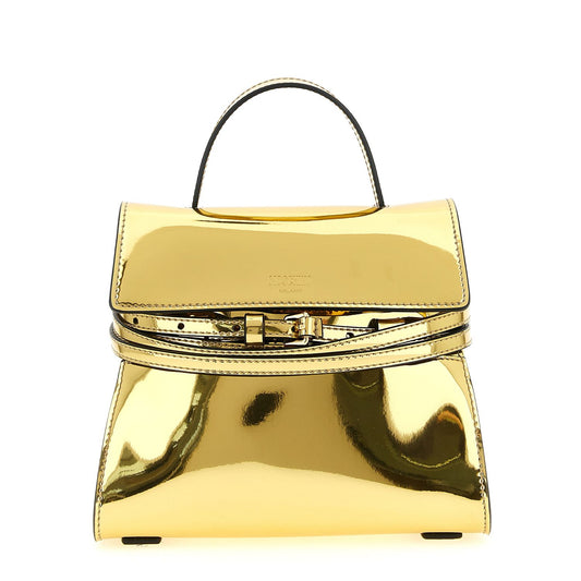 Moschino Gold Polyethylene Handbag