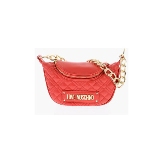 Moschino Moschino LOVE chain handle quilted faux leather bag MOP447128GD 1728,74866327712,Bags,Moschino,New with tags,Red,Shoulder Bags - Women - Bags,Women,Women - Bags
