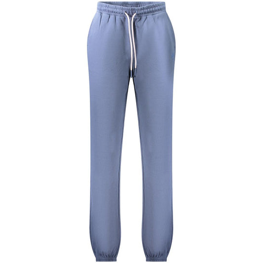 North Sails Blu Cotton Women's Track Pant with elastic waistband and sleek laces, luxurious comfort, ideal for casual wear.