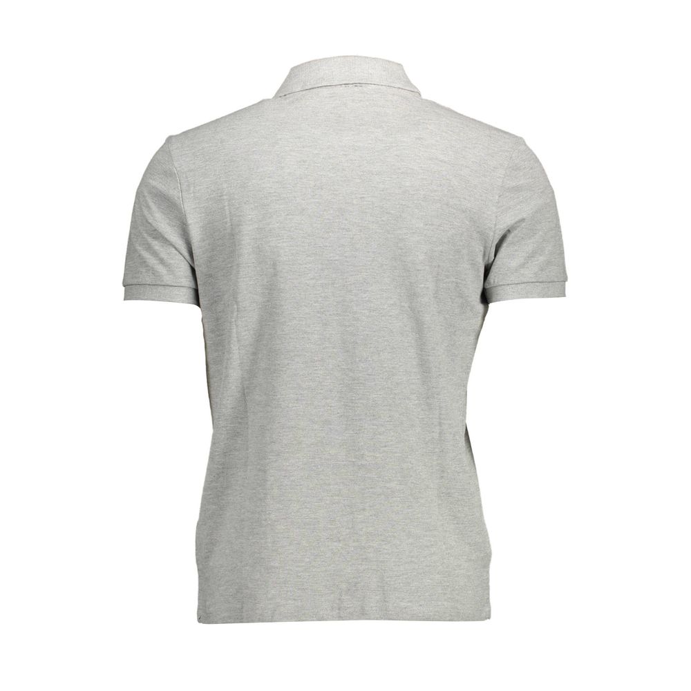 Rear view of North Sails Brown Cotton Men Polo Shirt, showcasing casual sophistication and eco-friendly natural fibers.