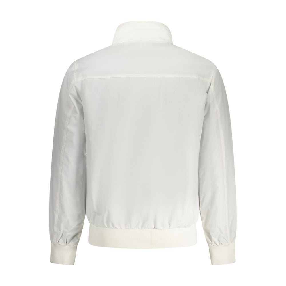 Back view of North Sails White Polyamide Men Jacket with sleek design and long sleeves.