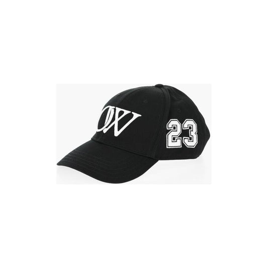 Off-White Cotton Twill Cap with Embossed Details 1728,74866327712,Accessories,Black,Hats & Caps - Men - Accessories,L,Men,Men - Accessories,New with tags,Off-White Off-White OF-P647122-L