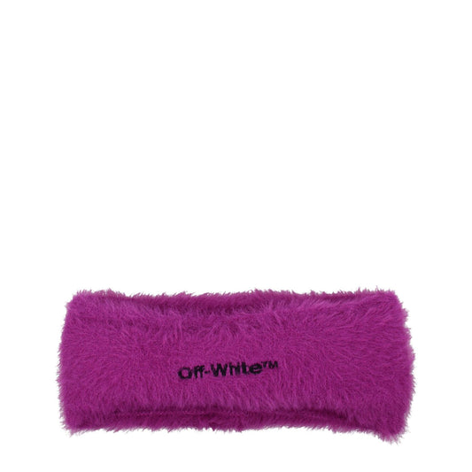 Off-White Purple Fabric Headband with front logo, casual style headwear in vibrant violet color, product code F74668, MPN OWLA022KNI0013710