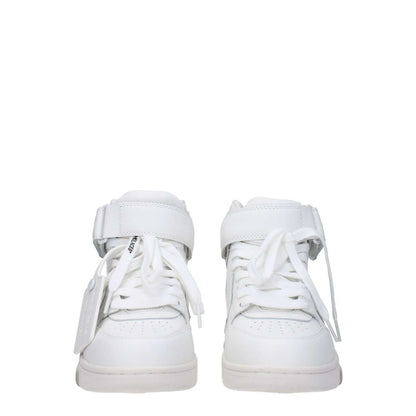 Off-White White Leather High Top Sneakers