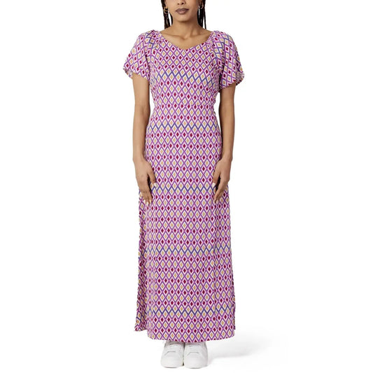 Only Multicolor Viscose Casual Dress1728,67400106144,Casual - Dresses - Clothing,Clothing,Dresses - Clothing,Long - Dresses - Clothing,Multicolor,New with tags,Only,Pattern - Dresses - Clothing,S,Women