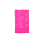 Only Pink Marabou Scarf with graphic design, made from 100% acrylic, ideal for stylish and versatile fashion.
