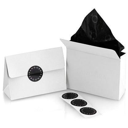 Official Pandora Jewelry packaging for PANDORA JEWELRY Mod. 196316CZ-56 in elegant white box with logo stickers.