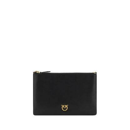 PINKO Black Calf Leather Bos Taurus Shoulder Bag PINKO