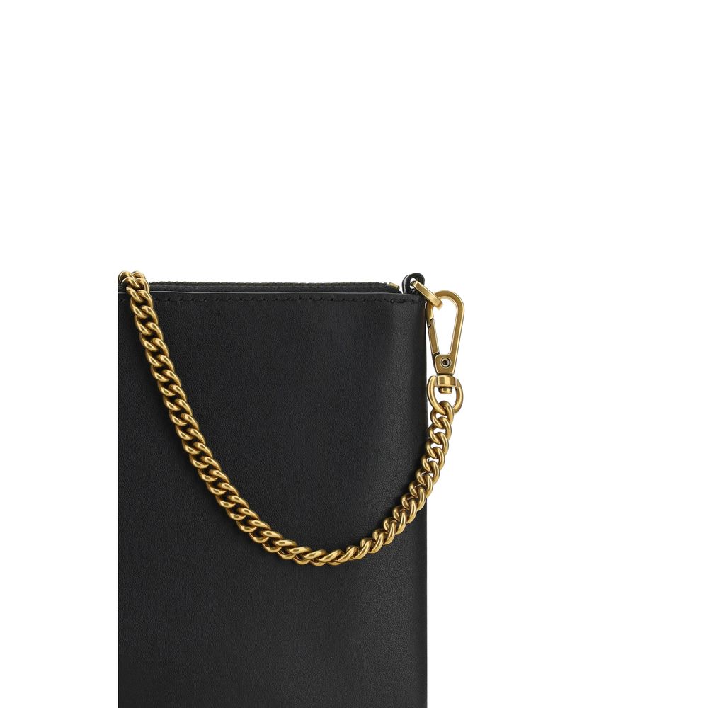 PINKO Black Calf Leather Bos Taurus Shoulder Bag PINKO