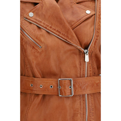 PINKO Brown Goatskin Sleveless Jacket 1728,72470364320,Brown,Clothing,IT38 | S,IT40 | M,IT42 | L,Jackets & Coats - Clothing,New with tags,PINKO,Sleveless Jacket - Jackets & Coats - Clothing,Women