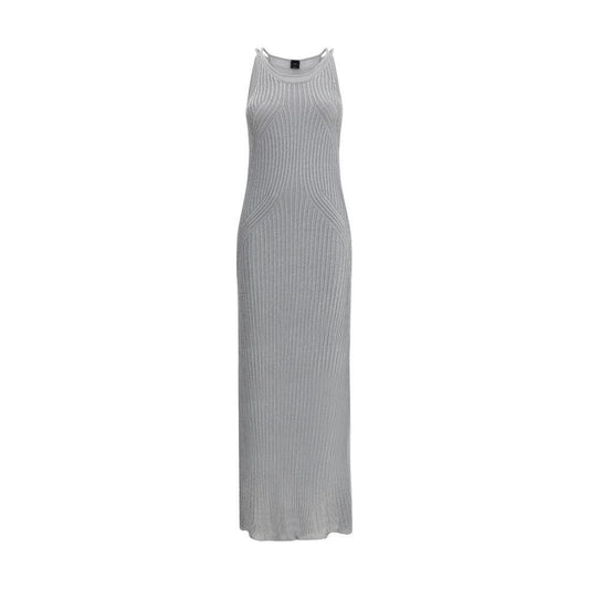 PINKO Metallic knit long Dress