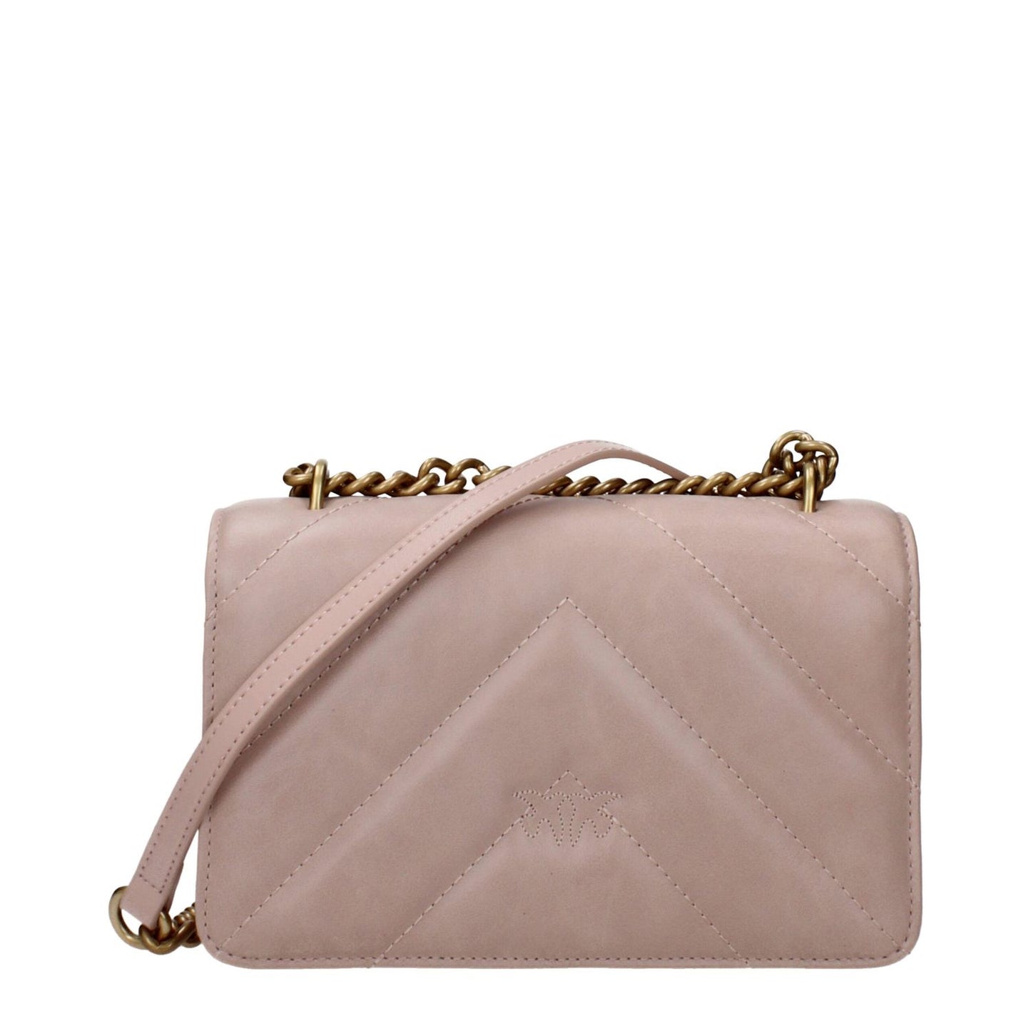 PINKO Pink Leather Crossbody Bag