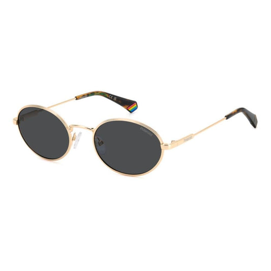POLAROID MOD. PLD 6228_S_X unisex round metal sunglasses, sleek design, durable gold frame, modern eyewear