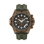 POLICE WATCHES Mod. PEWGF0054502 with green strap and bronze case.