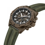 POLICE WATCHES Mod. PEWGF0054502 with green strap and detailed dial design, stylish analog wristwatch.
