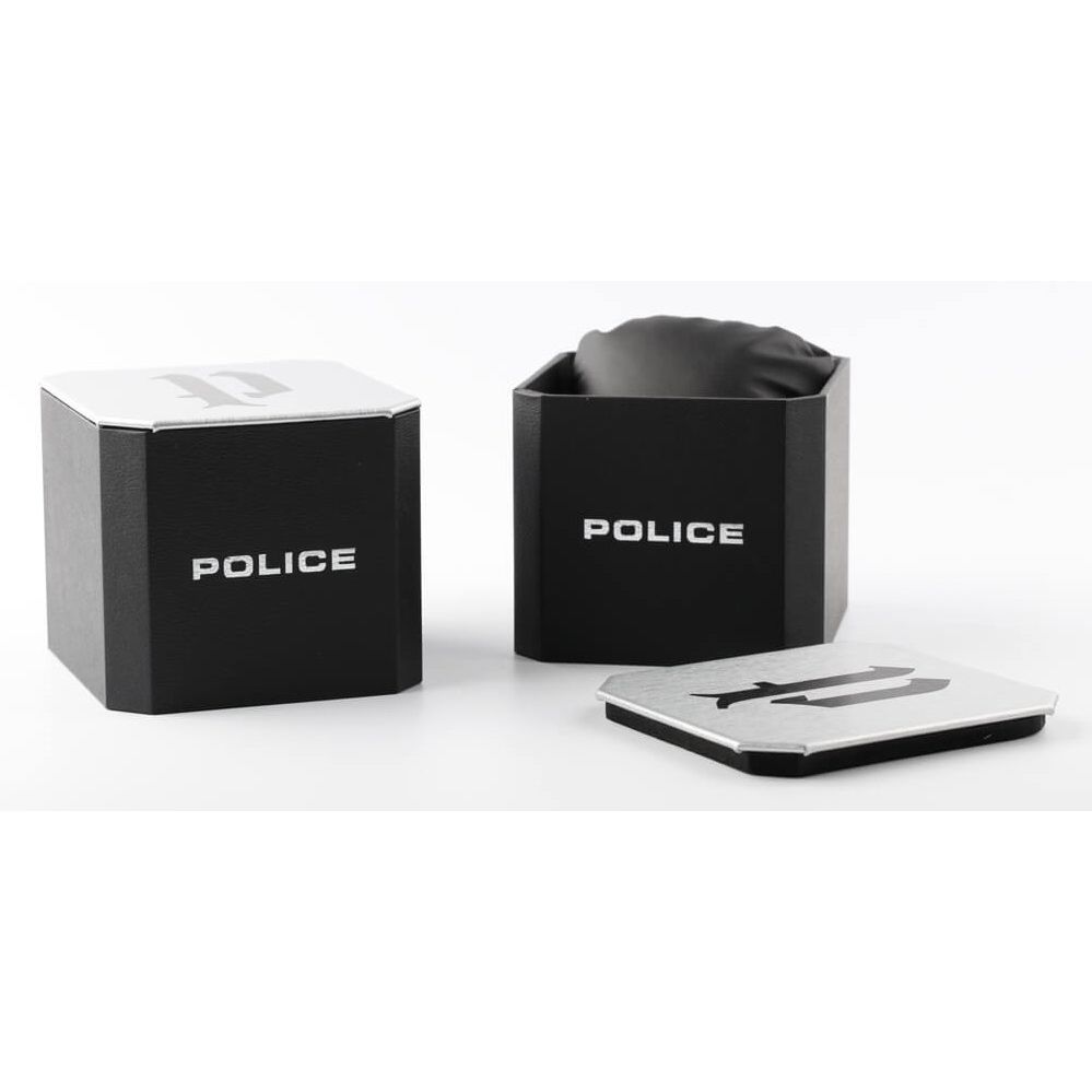 Packaging for POLICE WATCHES Mod. PEWGF0054502 showing branded box and cushion.
