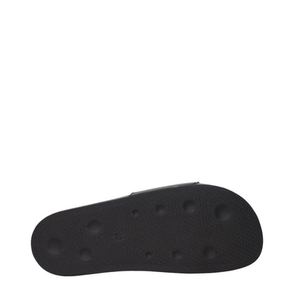 Palm Angels Black Cotton Slippers