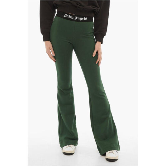 Palm Angels Flared Sweat Pants with Logoed Elastic Band