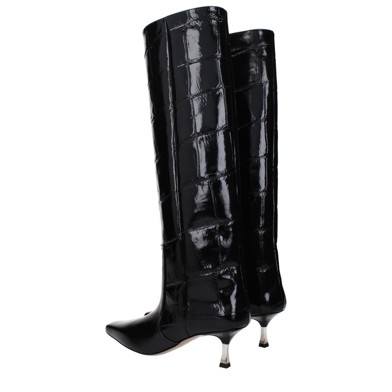 Paris Texas Black Leather Boots