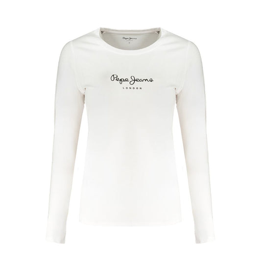 Pepe Jeans Pepe Jeans White Cotton Tops & T-Shirt 1728,67403481248,Clothing,L,M,New with tags,Pepe Jeans,S,Tops & T-Shirts - Women - Clothing,White,Women,Women - Clothing,XL,XS PE-31356-XS