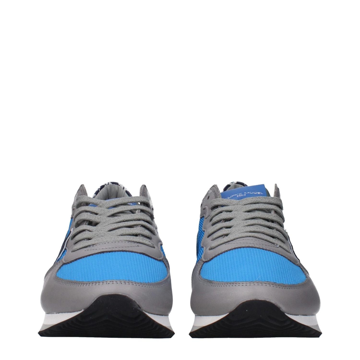 Philippe Model Blue Fabric Low Top Sneakers